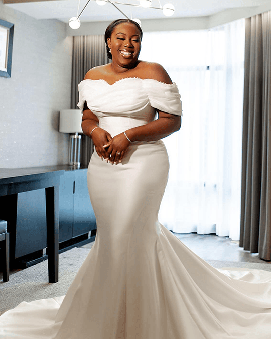 Luxury wedding dress designed by T.Ways Empire in Lagos Nigeria