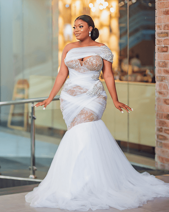 Luxury wedding dress designed by T.Ways Empire in Lagos Nigeria